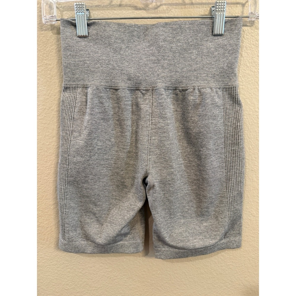 Forever 21 Gray Seamless Ribbed High Waisted Bike Shorts Women's Size Small